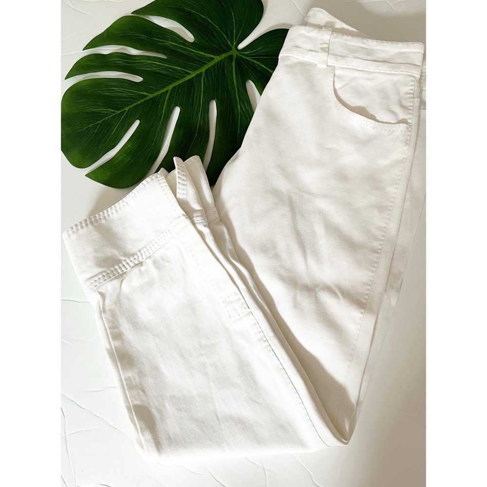 Celine cream color split leg hem cropped pants XS - Picture 2 of 13
